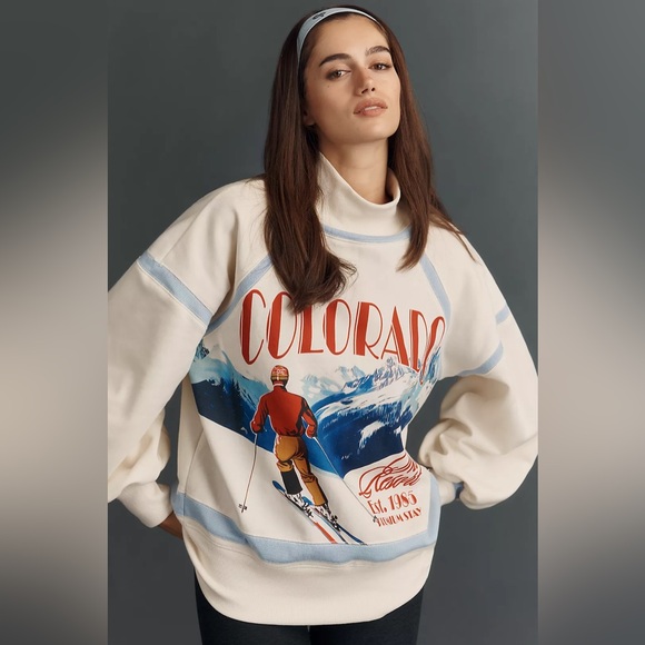 Anthropologie Tops - Anthropologie Daily Practice Base Plate Graphic Sweatshirt